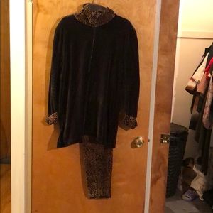 Brown and leopard jogger Set